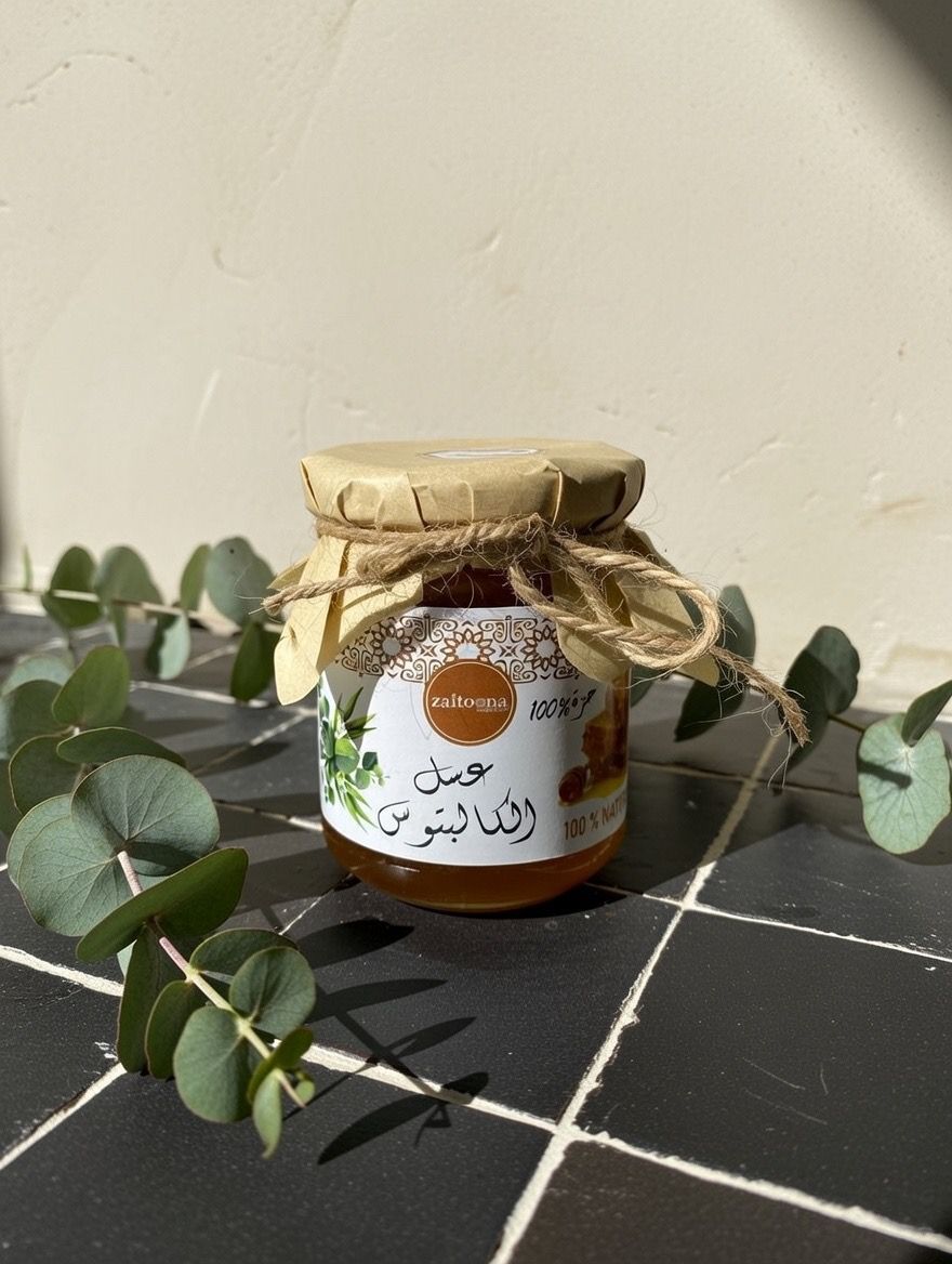 Miel à l'Eucalyptus 100% Naturel – Miel de Fleurs d'Eucalyptus Artisanal Marocain Sans Additifs