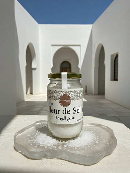 Fleur de Sel – Sel Marin Naturel en Flocons Artisanal Marocain Sans Additifs Zaitoona