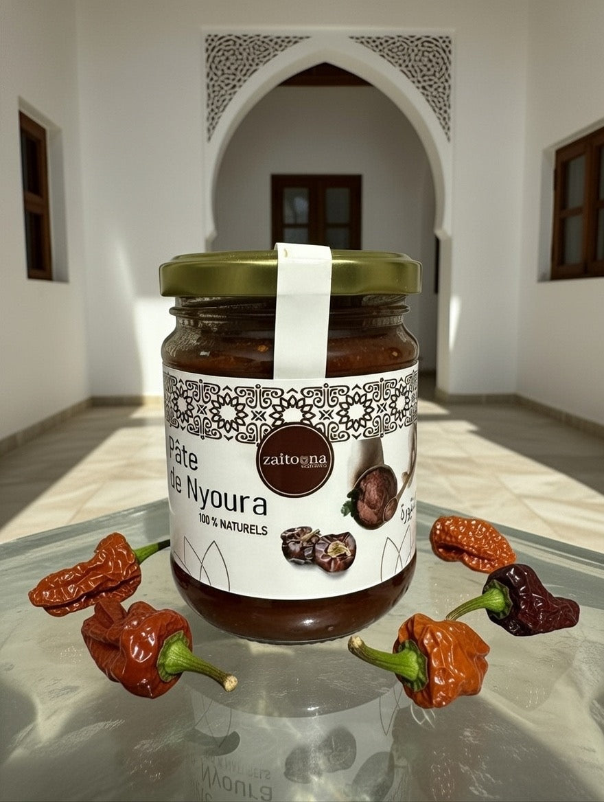 Pâte de Nyoura – Piment Rouge Doux Naturel Marocain Sans Additifs Zaitoona