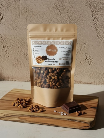 Granola Chocolat 100g 100% Naturel – Mélange Artisanal Marocain Croquant Sans Additifs