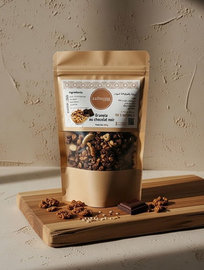 Granola Chocolat 100g 100% Naturel – Mélange Artisanal Marocain Croquant Sans Additifs