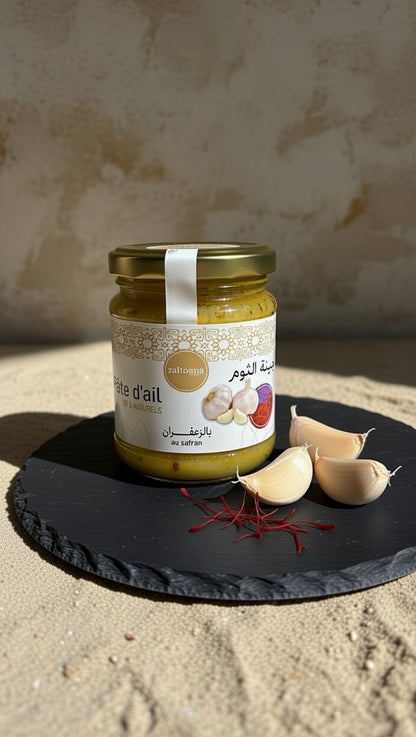 Pâte d'Ail 100% Naturelle – Condiment Artisanal Marocain Sans Additifs