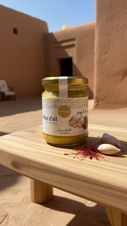 Pâte d'Ail 100% Naturelle – Condiment Artisanal Marocain Sans Additifs