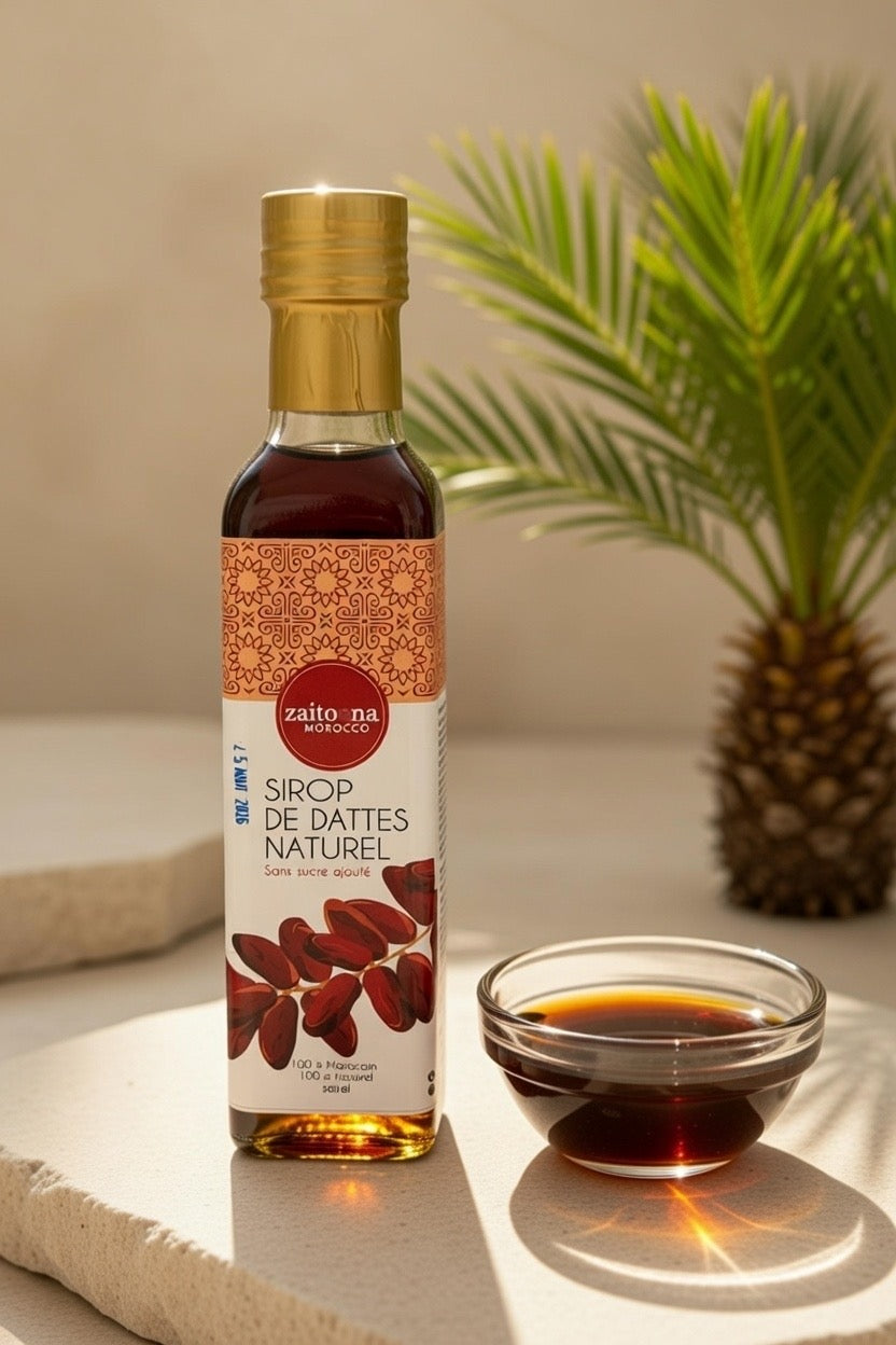 Sirop de Datte 100g 100% Naturel – Sirop de Dattes Pur Artisanal Marocain Sans Sucre Ajouté