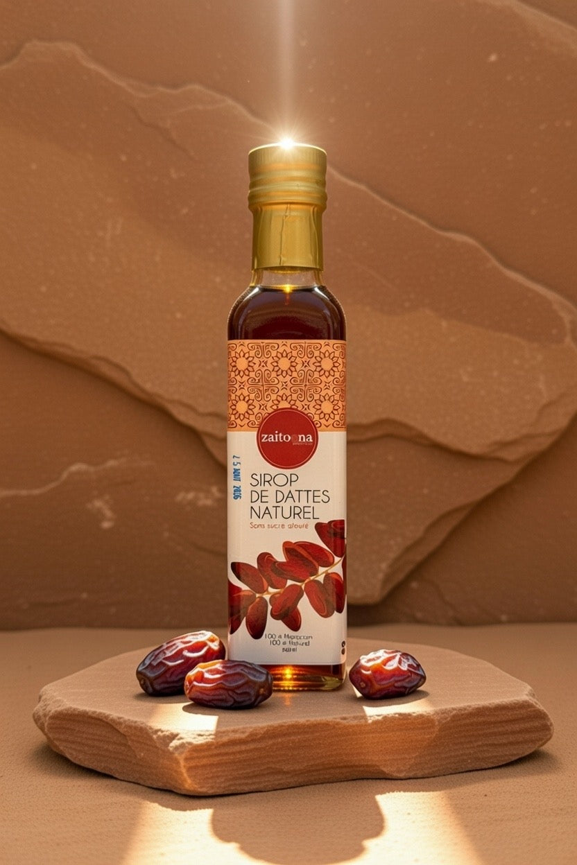 Sirop de Datte 100g 100% Naturel – Sirop de Dattes Pur Artisanal Marocain Sans Sucre Ajouté