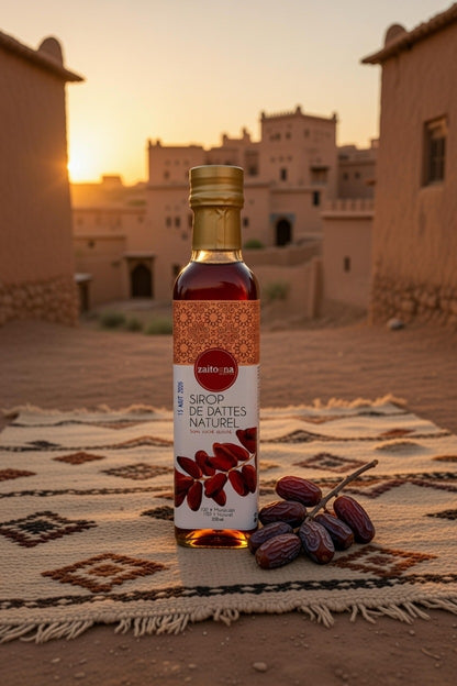 Sirop de Datte 100g 100% Naturel – Sirop de Dattes Pur Artisanal Marocain Sans Sucre Ajouté