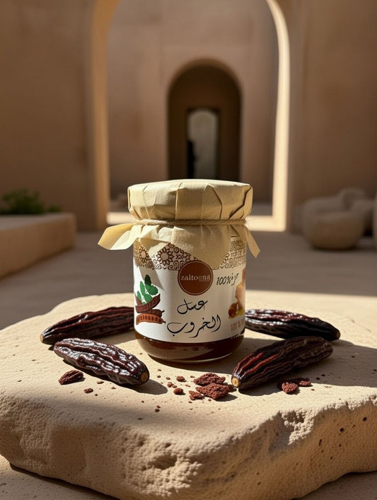 Miel de Caroube 100% Naturel – Miel de Fleurs de Caroubier Artisanal Marocain Sans Additifs